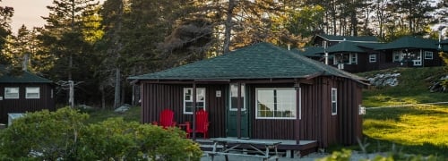 Aerial View of the cottages and Lake