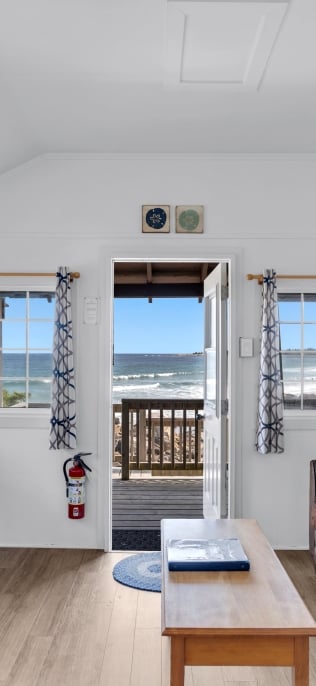 Oceanfront Cottage Living Room Summer 2025