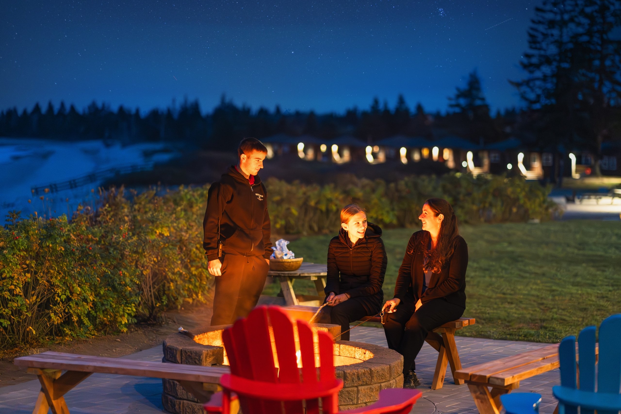 White Point Bonfire, Camp fire, smores, marshmallows