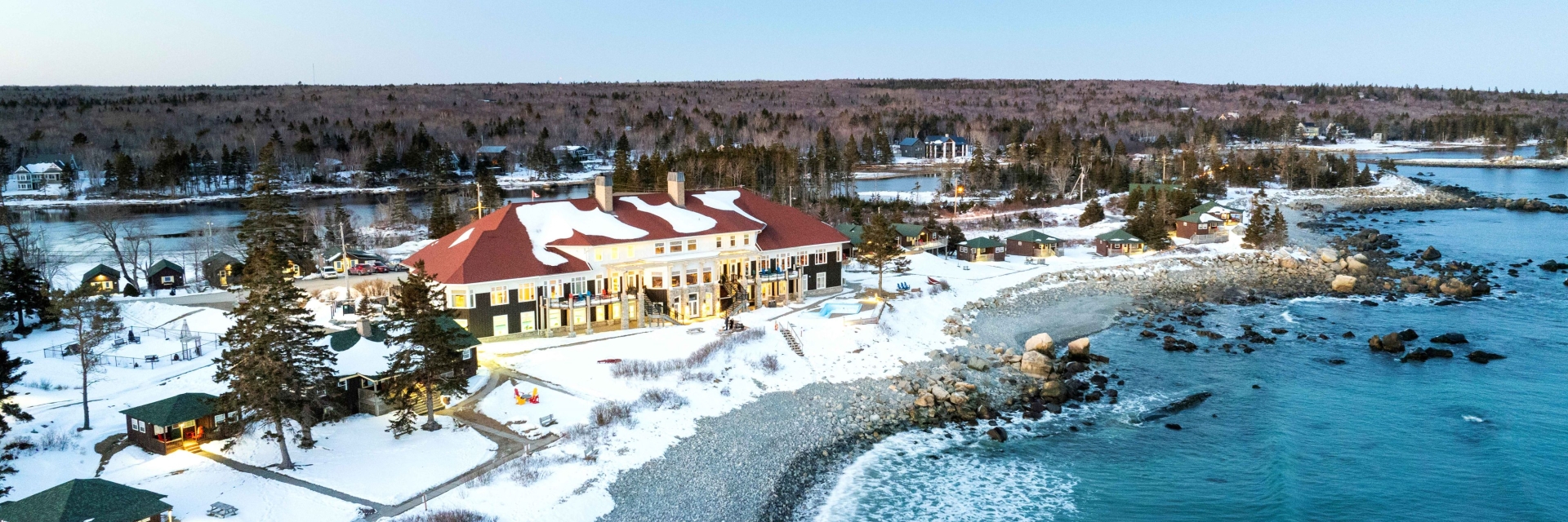 Aerial Winter Views WHite Point Beach
