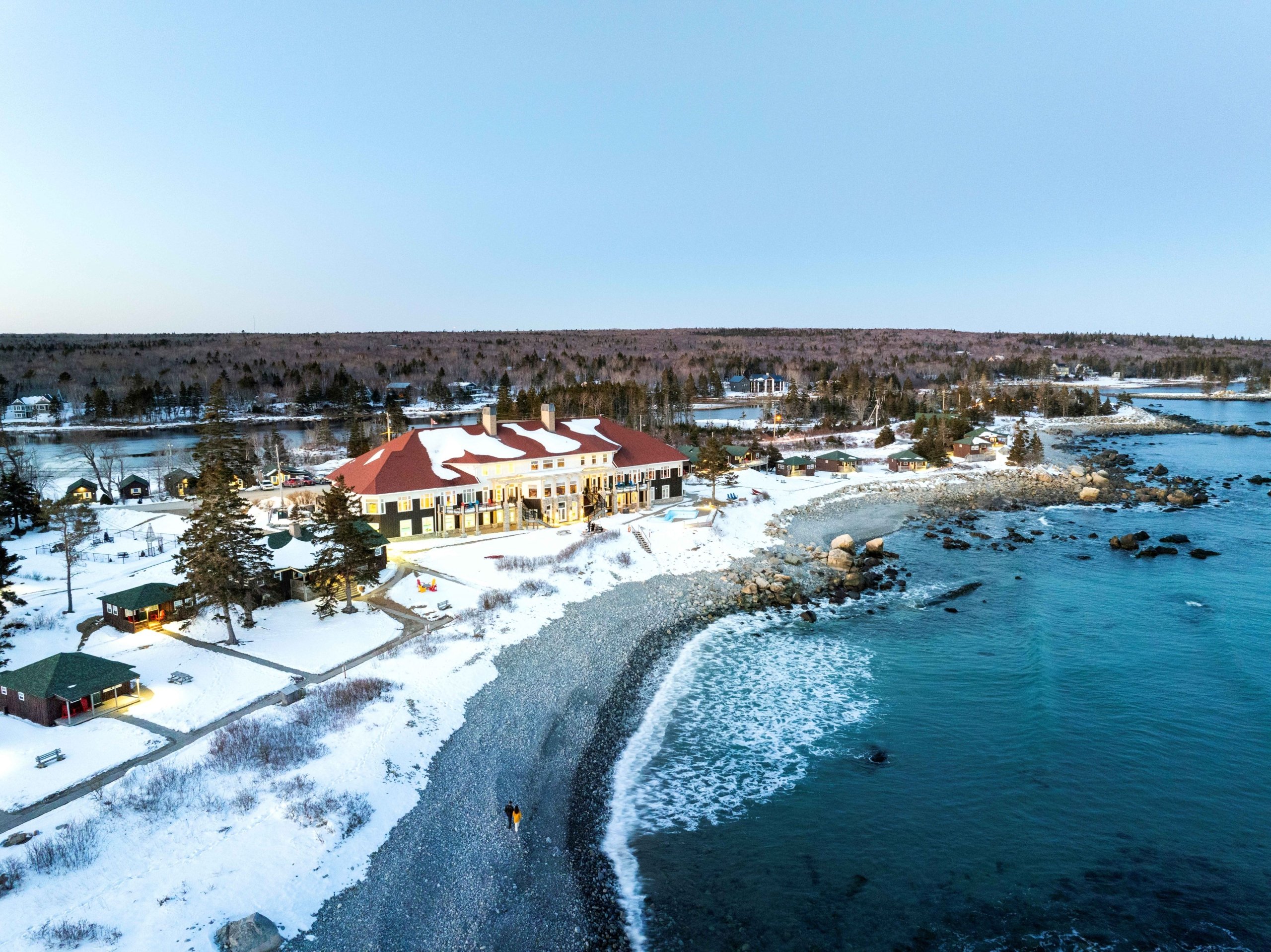 Aerial Winter Views WHite Point Beach