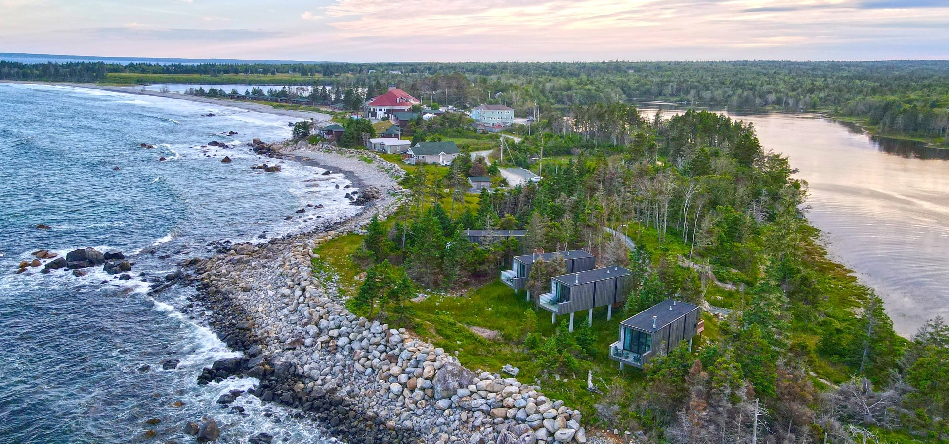 Oceanfront Treehouses Aerial Summer 2024