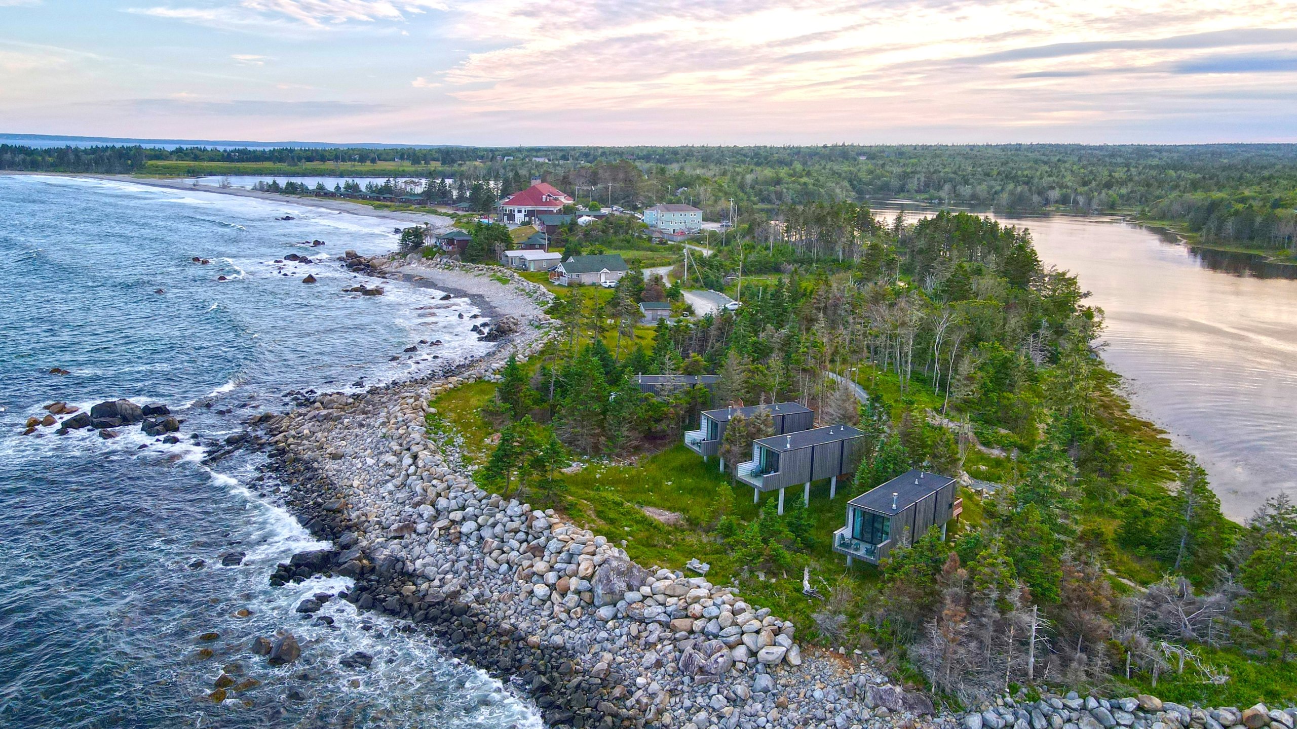 Oceanfront Treehouses Aerial Summer 2024