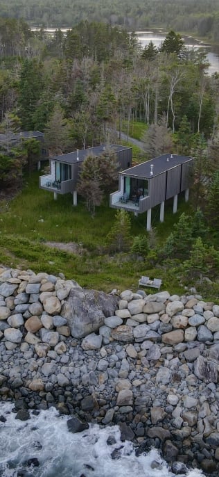 Oceanfront Treehouses Aerial View