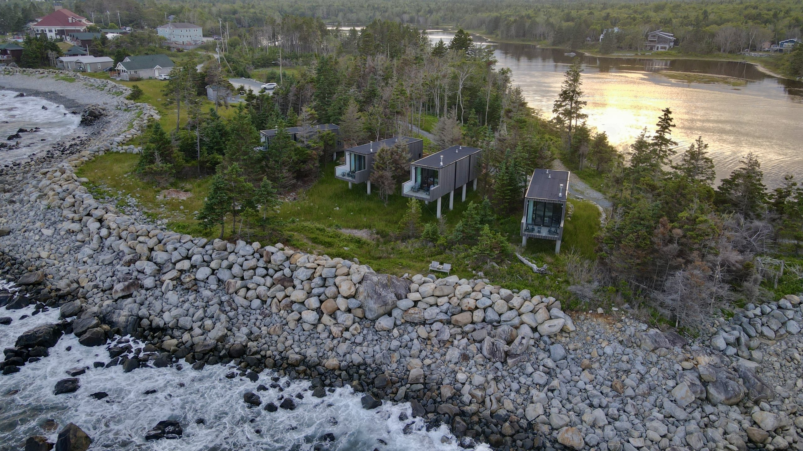 Oceanfront Treehouses Aerial View