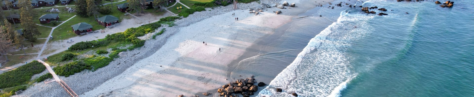 Aerial Beach view in Summer