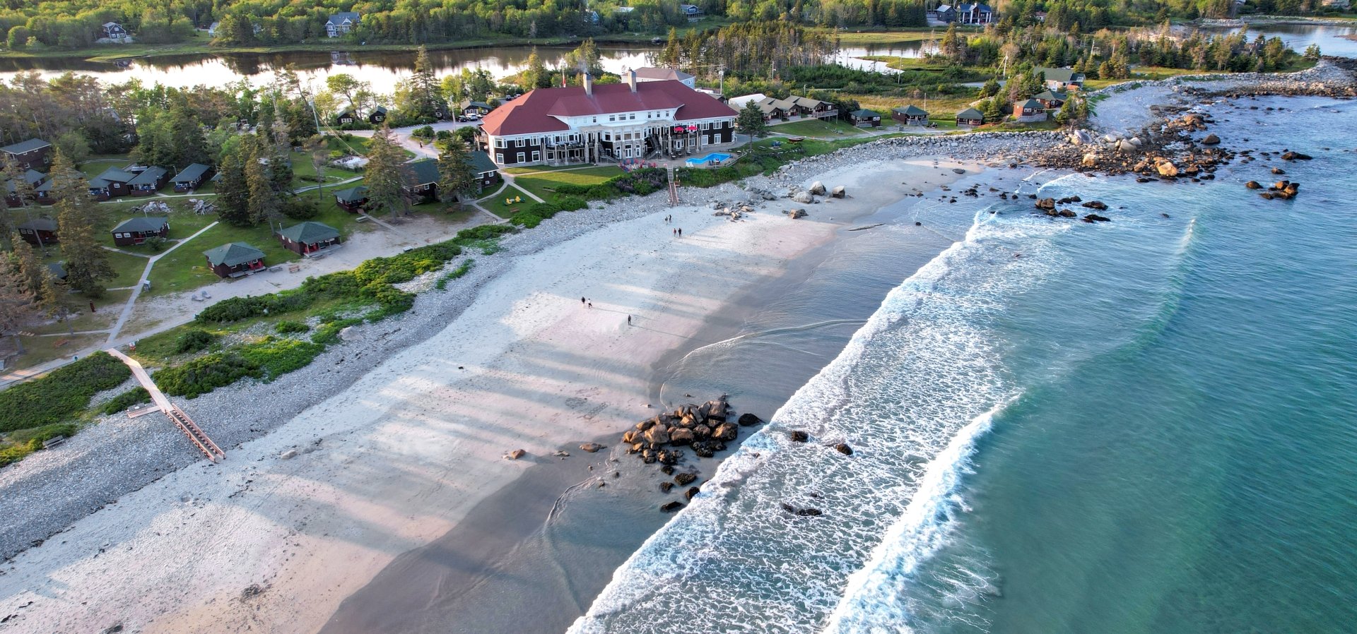 Aerial Beach view in Summer