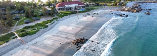 Aerial Beach view in Summer