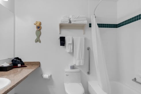 White Point Guestrooms Bathroom Shower Summer 2025