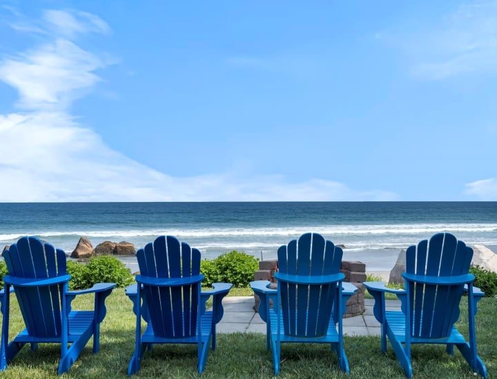 Chairs facing oceanfront