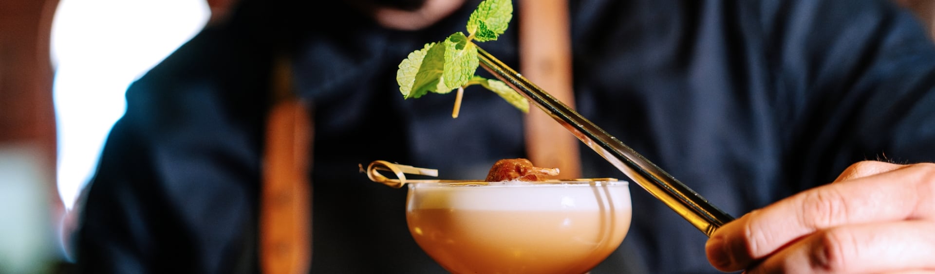 Bartender making a drink