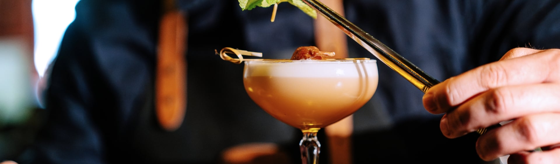 Bartender making a drink