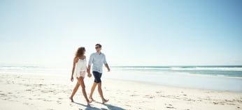 Couple Walking on the beach