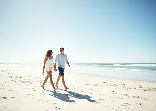 Couple Walking on the beach