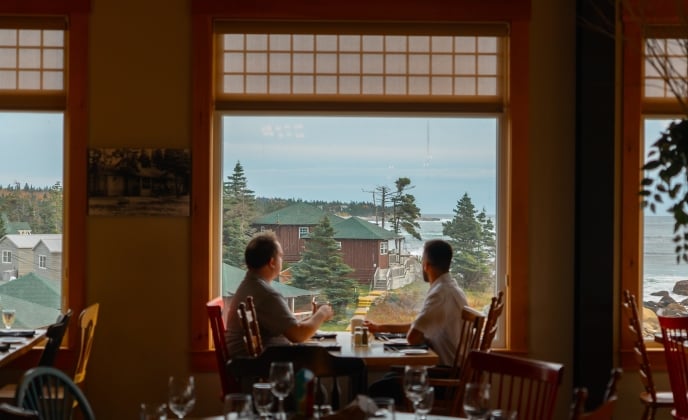 People having a meal at White Point