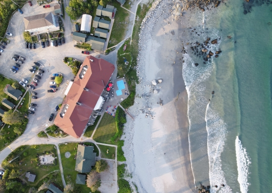 an aerial view of White Point Beach Resort