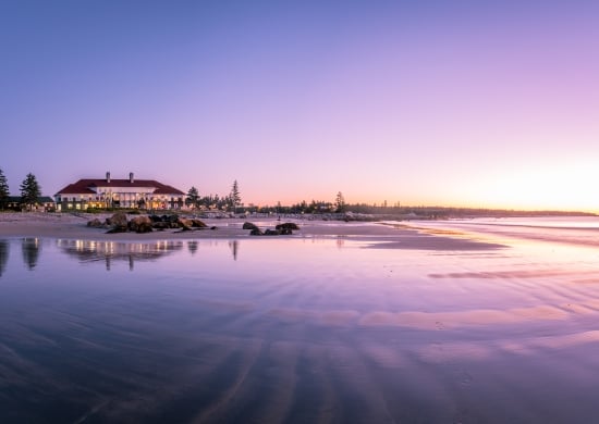 White Point Beach Resort at sunset